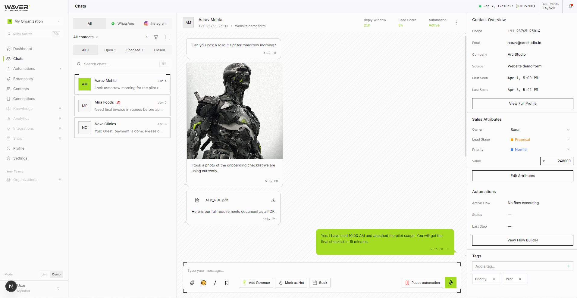 Waver Chat Interface